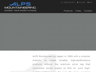 alpsmountaineering.com screenshot 