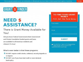 grantfinder.info screenshot 