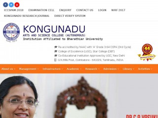 kongunaducollege.ac.in screenshot 