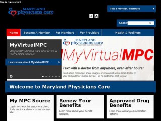 marylandphysicianscare.com screenshot 