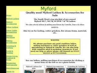 myford-lathes.com screenshot 