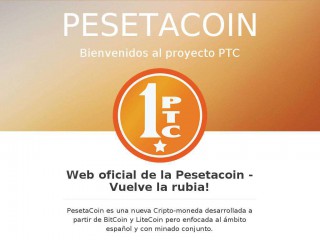 pesetacoin.info screenshot 