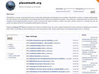 planetmath.org screenshot 