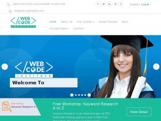 webcodeinstitute.com screenshot 